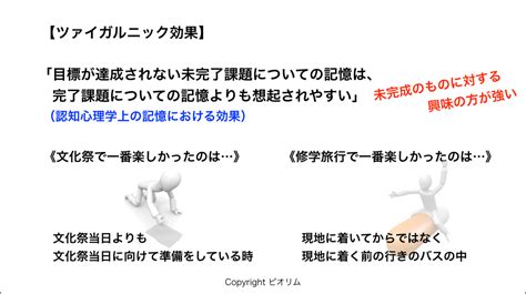 ザイガルニック効果|ツァイガルニク効果とは【具体例】心理学をビジネス。